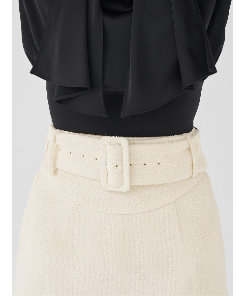 シェイプラインベルトツイードミニスカート（スカート）｜Darich