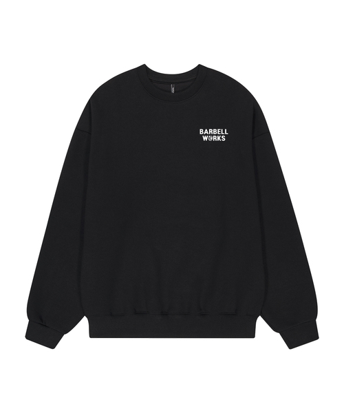 BARBELLWORKS(バーベルワークス)の「レタリングヘビーコットン二重生地スウェット(スウェット・メンズ・ブラック/グレー・LARGE/X-LARGE)」の1枚目の写真