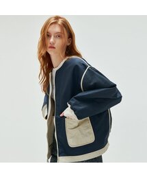 ODER（オディエール）の「リバーシブルツーウェイブルゾン-クリームネイビー（MA-1）」