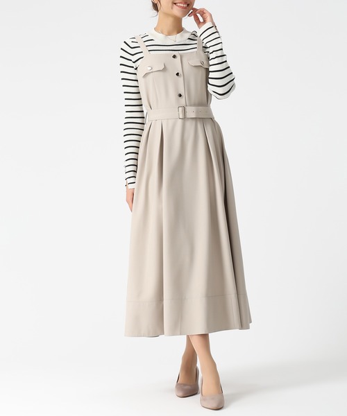 セール】2026春夏新作 フラップ付きジャンスカ（ジャンパースカート