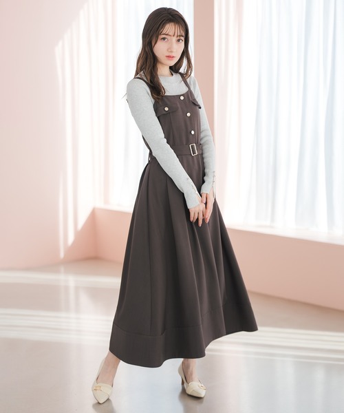 ♡【310企画】310/ジャンスカ♡ 2026春夏新作 フラップ付きジャンスカ（ジャンパースカート）｜MISCH