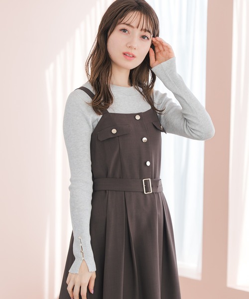 2026春夏新作 フラップ付きジャンスカ（ジャンパースカート）｜MISCH