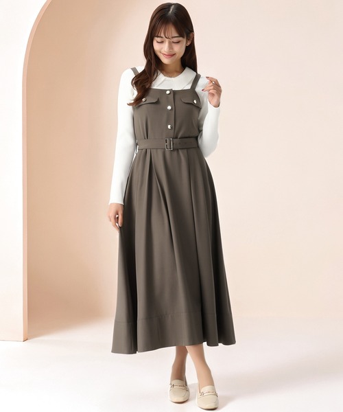 2026春夏新作 フラップ付きジャンスカ（ジャンパースカート）｜MISCH