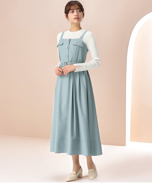 MISCH MASCH(ミッシュマッシュ)の「2026春夏新作 フラップ付きジャンスカ(ジャンパースカート・レディース・モカ/グリーン/ベージュ・M/S)」の14枚目の写真