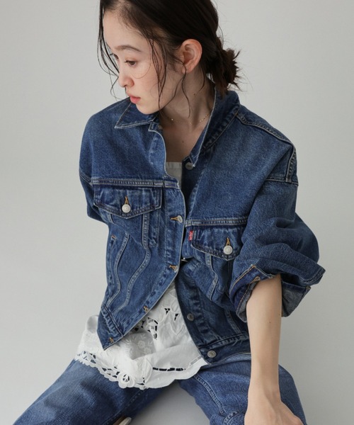 Levi's（リーバイス）の「【Levi's】＜BABYLONE限定モデル＞TRUCKER JACKET（デニムジャケット・レディース・ネイビー・38inch/36inch）」の6枚目の写真
