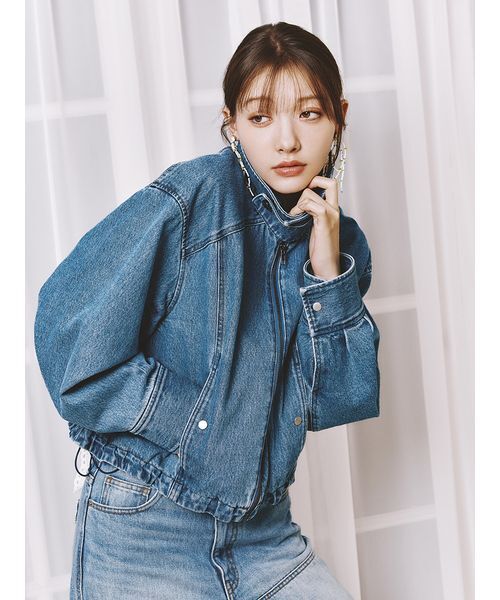 LILY BROWN（リリーブラウン）の「【WEB限定00サイズ】ダブルニーカーブワイドデニムパンツ（デニムパンツ・レディース・その他/ブルー/ピンク・0/1）」の7枚目の写真