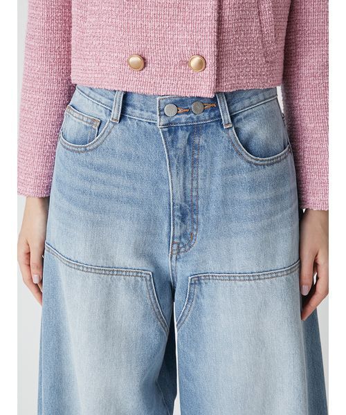 LILY BROWN（リリーブラウン）の「【WEB限定00サイズ】ダブルニーカーブワイドデニムパンツ（デニムパンツ・レディース・その他/ブルー/ピンク・0/1）」の17枚目の写真