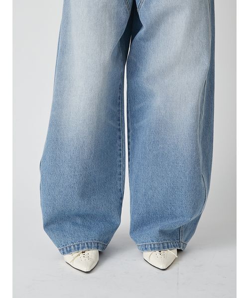 LILY BROWN（リリーブラウン）の「【WEB限定00サイズ】ダブルニーカーブワイドデニムパンツ（デニムパンツ・レディース・その他/ブルー/ピンク・0/1）」の20枚目の写真
