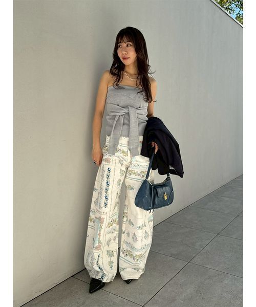 セール】【WEB限定00サイズ】ダブルニーカーブワイドデニムパンツ