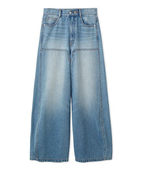 WEB限定00サイズ】ダブルニーカーブワイドデニムパンツ（デニムパンツ