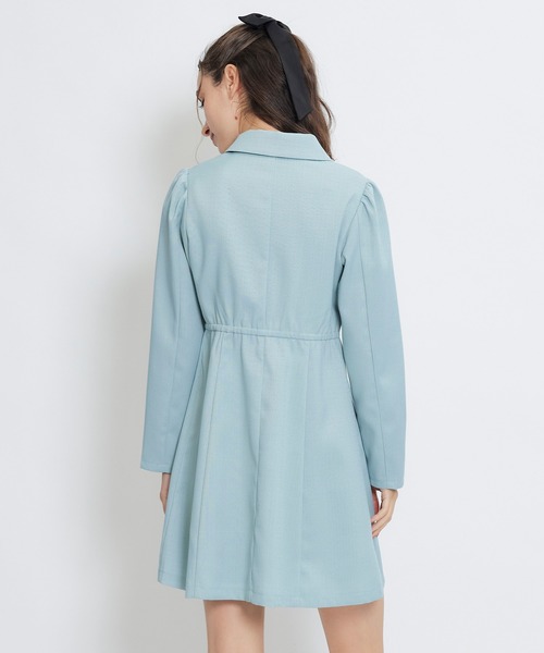 REDYAZEL（レディアゼル）の「スプリングツイードシャツミニフレアワンピース（ワンピース・レディース・イエロー/ミント/ネイビー/ピンク/オフホワイト・SMALL/MEDIUM）」の12枚目の写真