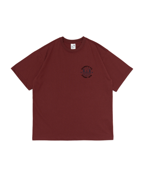 WORKS & CO.(ワークス アンド コー)の「スターナイト半袖Tシャツ(ワイン)(Tシャツ/カットソー・レディース・その他・L/2XL/XL/M)」の1枚目の写真