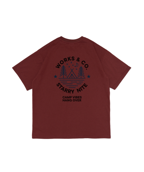 WORKS & CO.(ワークス アンド コー)の「スターナイト半袖Tシャツ(ワイン)(Tシャツ/カットソー・レディース・その他・L/2XL/XL/M)」の2枚目の写真