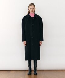 WOOL SINGLE COAT BLACK