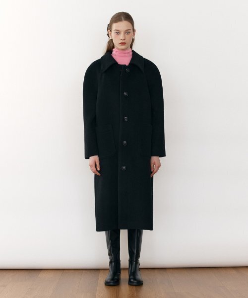 ROLAROLA(ロラロラ)の「WOOL SINGLE COAT BLACK(チェスターコート・レディース・ブラック・FREE)」の1枚目の写真