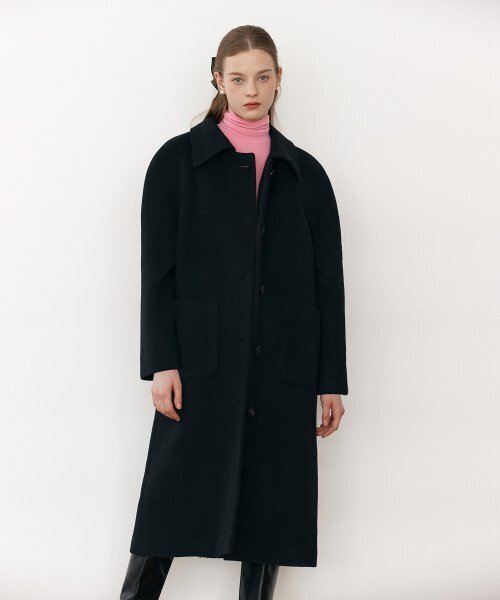 ROLAROLA(ロラロラ)の「WOOL SINGLE COAT BLACK(チェスターコート・レディース・ブラック・FREE)」の2枚目の写真
