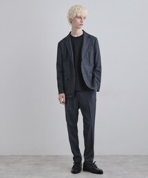 tk.TAKEO KIKUCHI（ティーケータケオキクチ）の「【上下2点セット】洗えるピンヘッドストレッチセットアップ/ビジネスOK（セットアップ）」