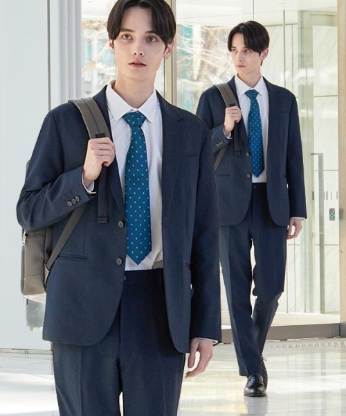 tk.TAKEO KIKUCHI（ティーケータケオキクチ）の「【上下2点セット】洗えるピンヘッドストレッチセットアップ/ビジネスOK（セットアップ・メンズ・ブルー/ブルー系その他/ブラック・03/02/01/04）」の3枚目の写真