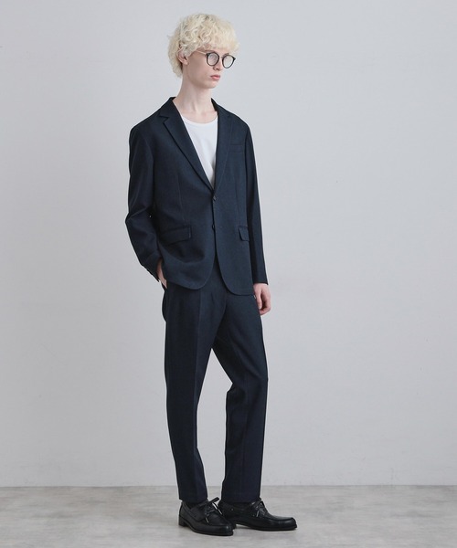 tk.TAKEO KIKUCHI（ティーケータケオキクチ）の「【上下2点セット】洗えるピンヘッドストレッチセットアップ/ビジネスOK（セットアップ・メンズ・ブルー/ブルー系その他/ブラック・03/02/01/04）」の7枚目の写真