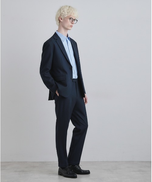 tk.TAKEO KIKUCHI（ティーケータケオキクチ）の「【上下2点セット】洗えるピンヘッドストレッチセットアップ/ビジネスOK（セットアップ・メンズ・ブルー/ブルー系その他/ブラック・03/02/01/04）」の10枚目の写真