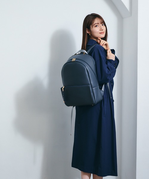 12Twelve Agenda(トゥエルブ アジェンダ)の「PC収納付き合皮A4リュック(バックパック/リュック・レディース・チャコールグレー/ライトグレー/ブラウン・FREE)」の14枚目の写真