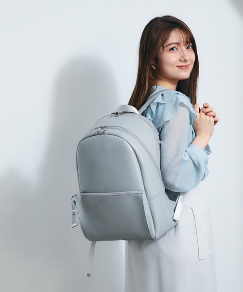 12Twelve Agenda(トゥエルブ アジェンダ)の「PC収納付き合皮A4リュック(バックパック/リュック・レディース・チャコールグレー/ライトグレー/ブラウン・FREE)」の21枚目の写真