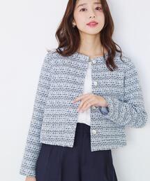 COUP DE CHANCE｜クードシャンスのノーカラージャケット（ツイード