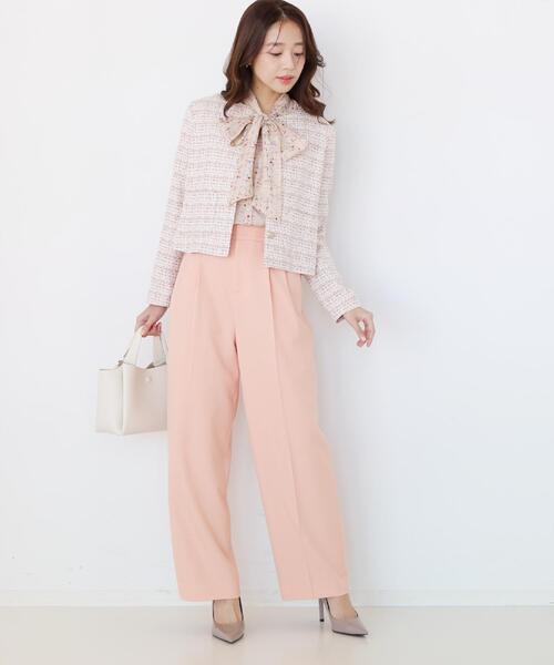 COUP DE CHANCE(クードシャンス)の「【ON/OFF着回し】カラーツイードジャケット(ノーカラージャケット・レディース・ピンク系その他/ブルー系8/ベージュ系その他7・34/36/38/40)」の22枚目の写真