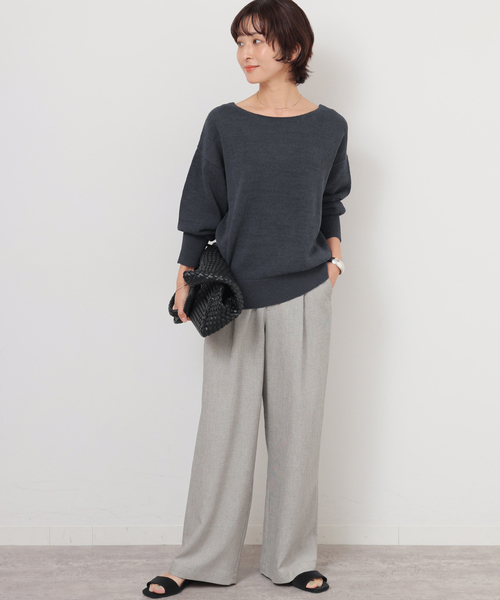 JOURNAL STANDARD relume（ジャーナルスタンダード　レリューム）の「リネンコットン2WAYプルオーバー（ニット/セーター・レディース・グリーン/ネイビー/アイボリー・FREE）」の22枚目の写真