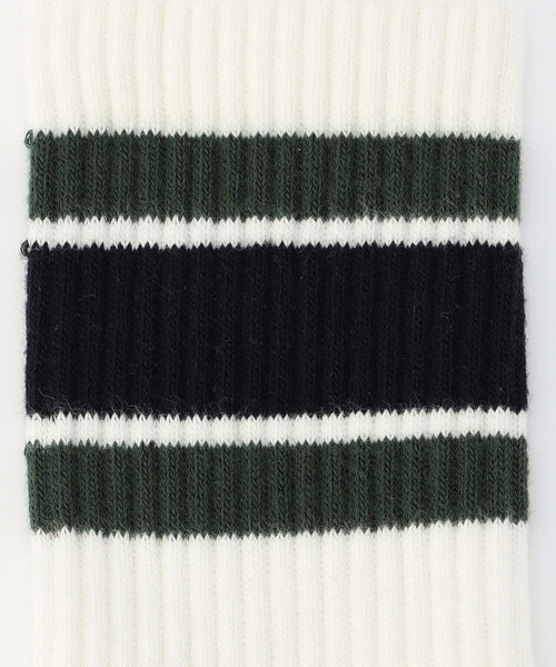 COMME CA ISM(コムサイズム)の「裏パイル ラインボーダー柄 ソックス(ソックス/靴下・メンズ・ネイビー/ホワイト/ブラック・27cm)」の8枚目の写真