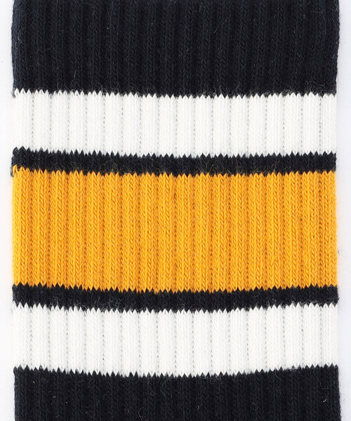 COMME CA ISM(コムサイズム)の「裏パイル ラインボーダー柄 ソックス(ソックス/靴下・メンズ・ネイビー/ホワイト/ブラック・27cm)」の10枚目の写真