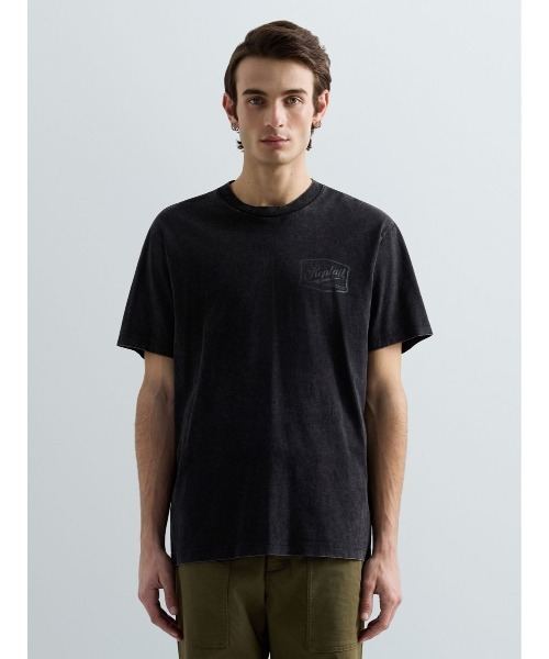 REPLAY(リプレイ)の「オープンエンドジャージーバイカーTシャツ(Tシャツ/カットソー・メンズ・ダークブラック・X-LARGE/MEDIUM/SMALL/LARGE)」の1枚目の写真