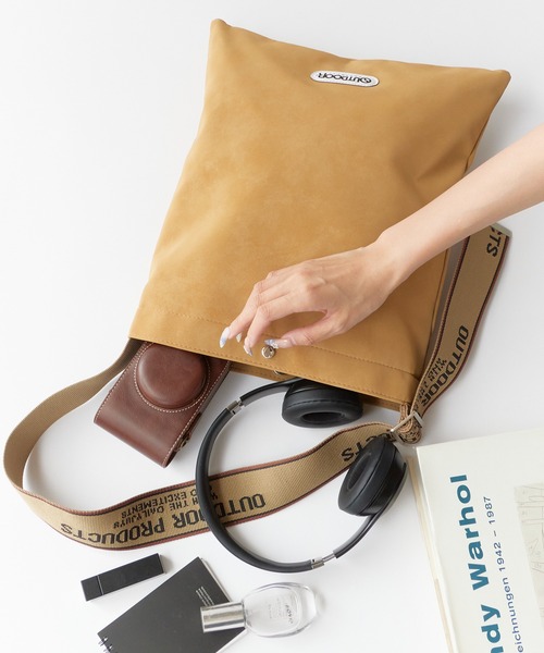 OUTDOOR PRODUCTS（アウトドアプロダクツ）の「OUTDOOR PRODUCTS/アウトドアプロダクツ Jaquard Tape Tote ジャガードデザイン トートバッグ 2026年春夏（トートバッグ・レディース・ブラック/グレー/アイボリー/キャメル・FREE）」の4枚目の写真