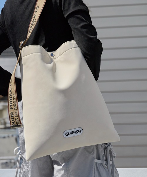 OUTDOOR PRODUCTS（アウトドアプロダクツ）の「OUTDOOR PRODUCTS/アウトドアプロダクツ Jaquard Tape Tote ジャガードデザイン トートバッグ 2026年春夏（トートバッグ・レディース・ブラック/グレー/アイボリー/キャメル・FREE）」の7枚目の写真