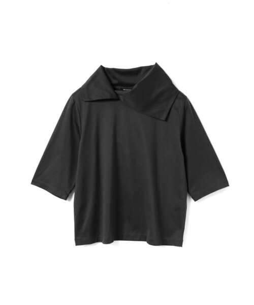 mizuiroind（ミズイロインド）の「mizuiro ind アシンメトリーカラープルオーバー（Tシャツ/カットソー・レディース・ブルー/オフホワイト/ブラック/グリーン/ネイビー・FREE）」の2枚目の写真