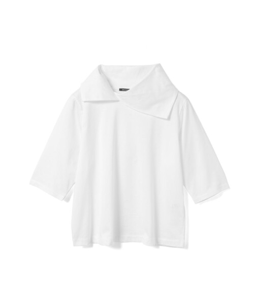 mizuiroind（ミズイロインド）の「mizuiro ind アシンメトリーカラープルオーバー（Tシャツ/カットソー・レディース・ブルー/オフホワイト/ブラック/グリーン/ネイビー・FREE）」の6枚目の写真
