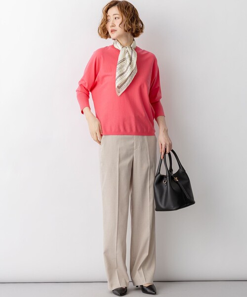 23区(ニジュウサンク)の「アイアスマットストレッチ ワイド パンツ(その他パンツ・レディース・ネイビー系/ベージュ系/ライトグレー系・38/40/36/42)」の21枚目の写真