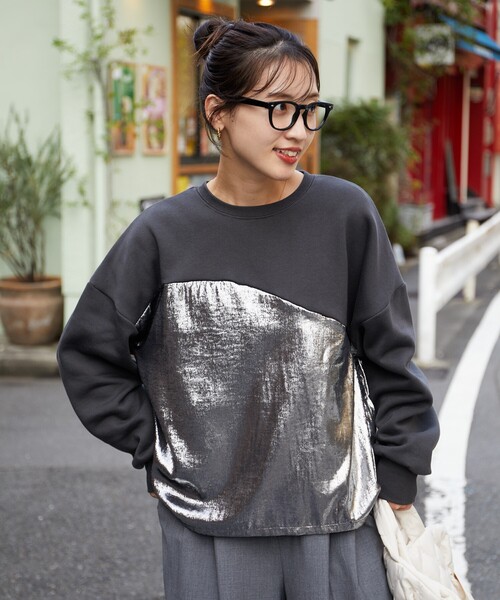 「FREAK\'S STORE」 スウェットカットソー LARGE ナチュラル メンズ ブランド古着スウェットカットソー（スウェット）｜FREAK\\u0027S STORE