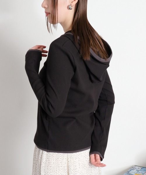 cepo(セポ)の「配色ヘンリーネックパーカープルオーバー(パーカー・レディース・グレー/ブラック/ホワイト系その他・M)」の22枚目の写真