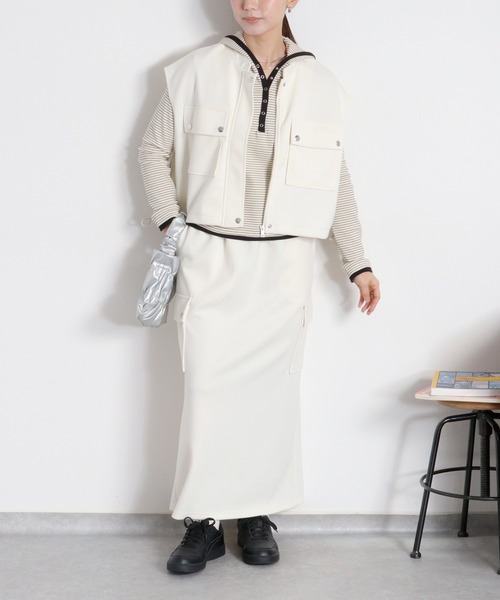 cepo(セポ)の「配色ヘンリーネックパーカープルオーバー(パーカー・レディース・グレー/ブラック/ホワイト系その他・M)」の6枚目の写真