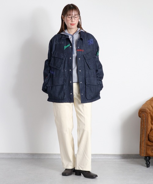 cepo(セポ)の「配色ヘンリーネックパーカープルオーバー(パーカー・レディース・グレー/ブラック/ホワイト系その他・M)」の4枚目の写真