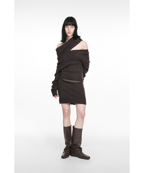 NACHE（ナチェ）の「2-WAY SHAWL KNIT BROWN（ニット/セーター・レディース・その他・1/2）」の3枚目の写真