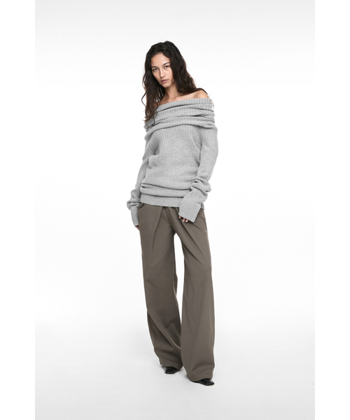 NACHE（ナチェ）の「2-WAY SHAWL KNIT BROWN（ニット/セーター・レディース・その他・1/2）」の4枚目の写真