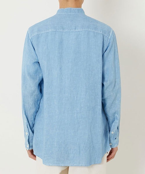 BLUE BLUE JAPAN(ブルーブルージャパン)の「ホンアイリネン スタンドカラー ロングスリーブシャツ(シャツ/ブラウス・メンズ・C/A/B・XL/L/S/M)」の10枚目の写真