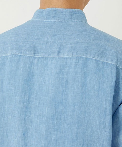 BLUE BLUE JAPAN(ブルーブルージャパン)の「ホンアイリネン スタンドカラー ロングスリーブシャツ(シャツ/ブラウス・メンズ・C/A/B・XL/L/S/M)」の12枚目の写真