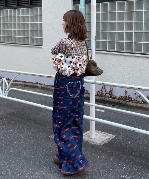 HELLO.SANFRANCISCO（ハローサンフランシスコ）の「【HELLO.SANFRANCISCO/ハローサンフランシスコ】ドット柄フリルビスチェ（その他・レディース・ホワイト/パープル/ブラック・ONE SIZE）」の11枚目の写真