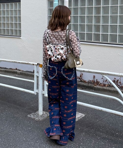 HELLO.SANFRANCISCO（ハローサンフランシスコ）の「【HELLO.SANFRANCISCO/ハローサンフランシスコ】ドット柄フリルビスチェ（その他・レディース・ホワイト/パープル/ブラック・ONE SIZE）」の12枚目の写真