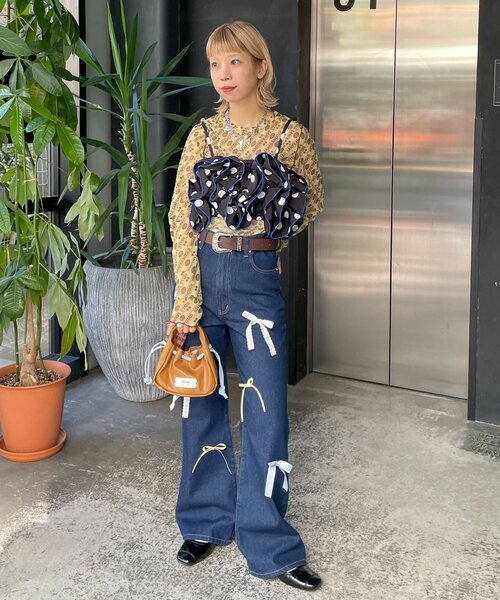 HELLO.SANFRANCISCO（ハローサンフランシスコ）の「【HELLO.SANFRANCISCO/ハローサンフランシスコ】ドット柄フリルビスチェ（その他・レディース・ホワイト/パープル/ブラック・ONE SIZE）」の17枚目の写真