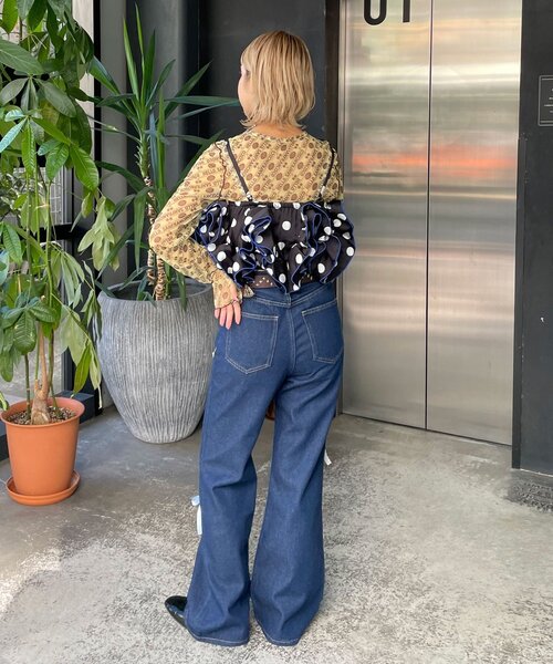 HELLO.SANFRANCISCO（ハローサンフランシスコ）の「【HELLO.SANFRANCISCO/ハローサンフランシスコ】ドット柄フリルビスチェ（その他・レディース・ホワイト/パープル/ブラック・ONE SIZE）」の19枚目の写真