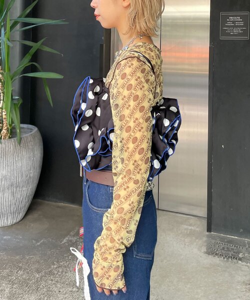 HELLO.SANFRANCISCO（ハローサンフランシスコ）の「【HELLO.SANFRANCISCO/ハローサンフランシスコ】ドット柄フリルビスチェ（その他・レディース・ホワイト/パープル/ブラック・ONE SIZE）」の21枚目の写真